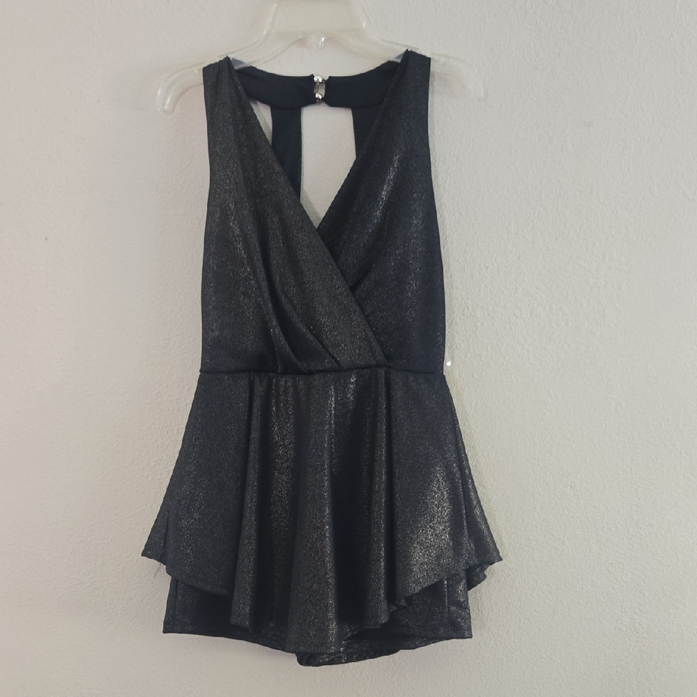 Black Metallic Sleeveless Dress
